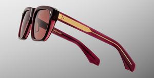 Jacques Marie Mage Yves Amarena Sonnenbrille in Rot - limitierte, handgefertigte Luxusbrille