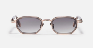 John Dalia Axel | C476 - Luxussonnenbrille mit roségoldenem Rahmen und roten Gläsern.