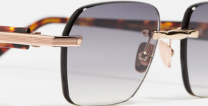 John Dalia Dwayne C519 18k - Luxussonnenbrille in Roségold und Grau