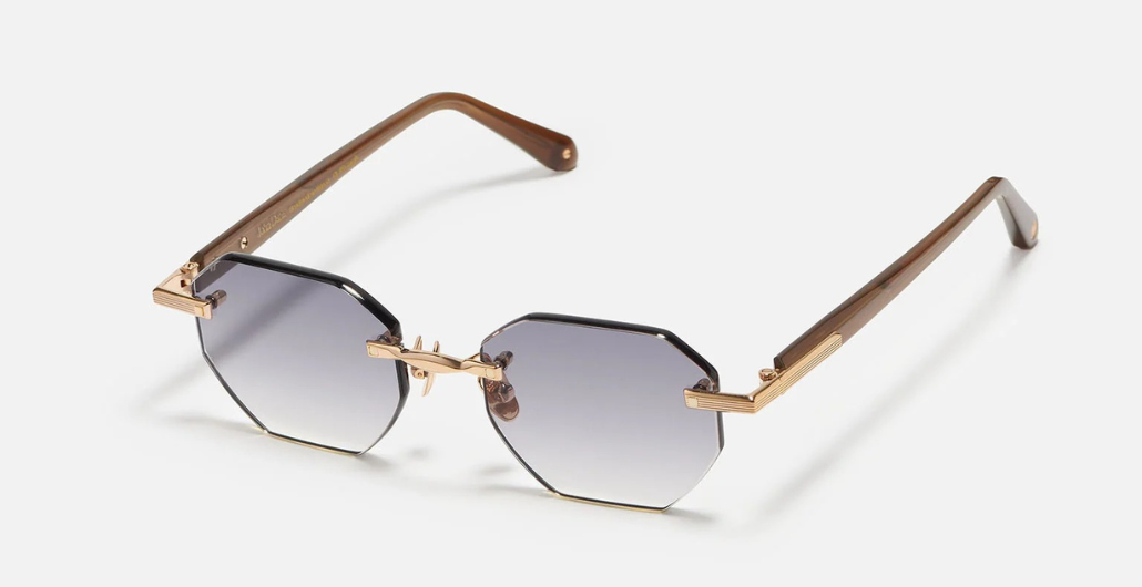 John Dalia Timothy C532 — A gold luxury sunglasses frame finished