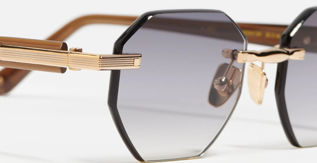 John Dalia Timothy C532 — A gold luxury sunglasses frame finished