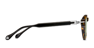 M2050 | Tokyo Tortoise - Brushed Silver - Luxussonnenbrille handgefertigt in Japan