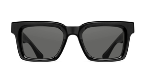 Matsuda M1033 | Black - Luxussonnenbrille mit schwarzem Rahmen und grauen Gläsern handgemacht in Japan