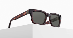 Matsuda M1033 | Dark Brown Demi - Luxussonnenbrille mit braunem Rahmen und grünen Gläsern handgemacht in Japan