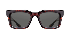 Matsuda M1033 | Dark Brown Demi - Luxussonnenbrille mit braunem Rahmen und grünen Gläsern handgemacht in Japan