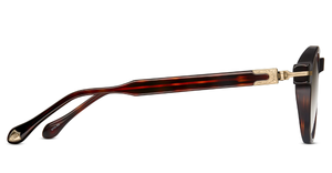 M2050 | Dark Tortoise - Antique Gold - Luxussonnenbrille handgefertigt in Japan