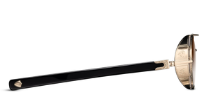 M3128 | Brushed Gold - Black - Luxussonnenbrille handgefertigt in Japan