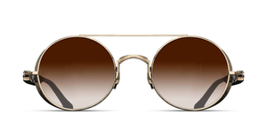 M3128 | Brushed Gold - Black - Luxussonnenbrille handgefertigt in Japan