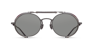 Matsuda 2809H-V2 | Brushed Ruthenium-Bordeaux Luxussonnenbrille graue Rahmen und graue Gläser