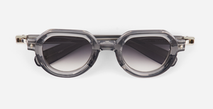 Elnat | MTC/P-1- luxuriöse Sonnenbrille in grau mit grauen verlaufsgläsern, gefertigt in Japan