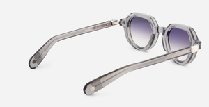 Elnat | MTC/P-1- luxuriöse Sonnenbrille in grau mit grauen verlaufsgläsern, gefertigt in Japan