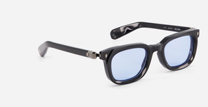 Alcor | N/AS-1 - luxuriöse Sonnenbrille in schwarz mit blauen verlaufsgläsern, gefertigt in Japan