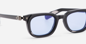 Alcor | N/AS-1 - luxuriöse Sonnenbrille in schwarz mit blauen verlaufsgläsern, gefertigt in Japan
