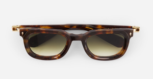 Alcor | MPT/LG-1 - luxuriöse Sonnenbrille in schwarz mit blauen verlaufsgläsern, gefertigt in Japan