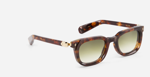 Alcor | MPT/LG-1 - luxuriöse Sonnenbrille in schwarz mit blauen verlaufsgläsern, gefertigt in Japan