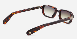 Ran II | TT/AG-1 - luxuriöse Sonnenbrille in braun mit grünen verlaufsgläsern, gefertigt in Japan