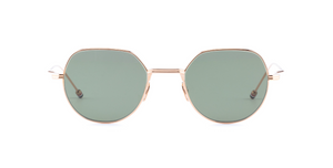 Thom Browne 935A | 710 Luxussonnenbrille mit goldenem Rahmen und grünen Gläsern