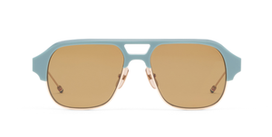 Thom Browne 954A | 485 Sonnenbrille in Blau - in Japan hergestellte Luxusbrille aus Titan