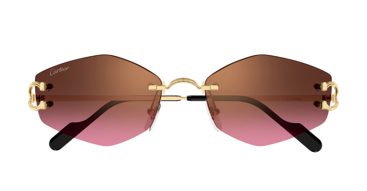 Cartier CT0620S 003 Luxury frameless sunglasses in silver with