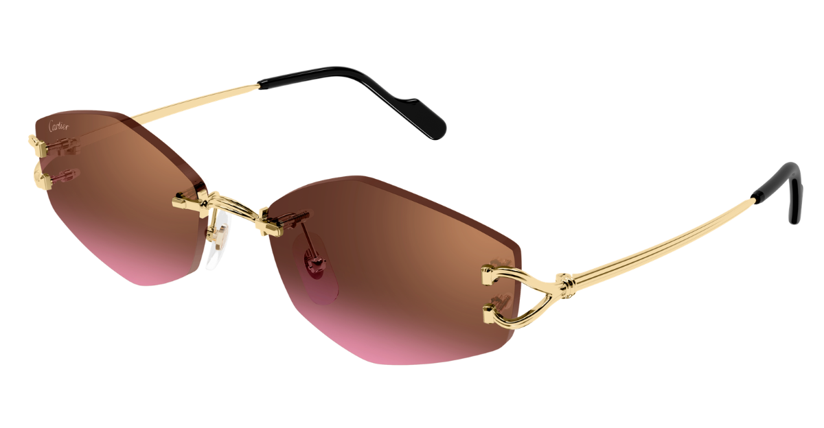 Cartier CT0620S 003 Luxury frameless sunglasses in silver with