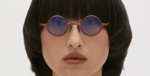Runde Kuboraum Z17 BZ Sonnenbrille in Bronze - handgefertigte Metall Luxusbrille