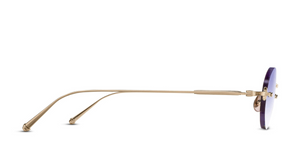 Front Cartier sunglasses in gold/blue