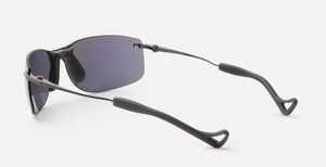 district vision miho windstream graphite eckige randlose sportsonnenbrille in grau mit grauen gläsern