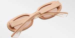 jacques marie mage besset dust suede ovale sonnenbrille in matt orange mit orangen gläsern