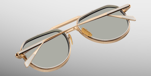 jacques marie mage commander altan goldene sonnenbrille mit grünen gläsern