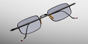 jacques marie mage dusk black eckige sonnenbrille aus titan in schwarz mit grauen verspiegelten gläsern