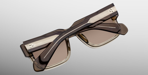 jacques marie mage hemmings lescot eckige sonnenbrille in braun mit braunen gläsern
