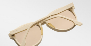 jacques marie mage kay sun suede aviator sonnenbrille aus matt gelben acetat mit gelben gläsern
