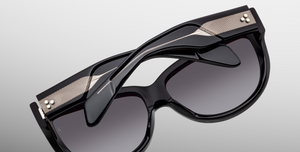 jacques marie mage ravello raven schwarze runde oversized sonnenbrille mit schwarzen verlaufsgläsern