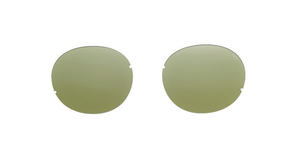 eyevan 804 819 ovale sonnenbrille in gold mit verschiedenen glaseinsätzen und grünen gläsern