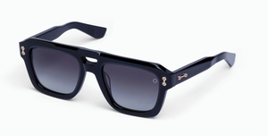 akoni perseus solid black eckige sonnenbrille in schwarz mit grauen verlaufsgläsern