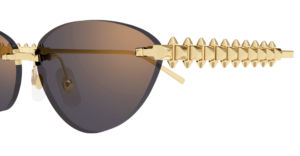 Cartier CT0543S 003 - Cateye luxury sunglasses with gold frames Cartier CT0543S 003 - Cateye luxury sunglasses with gold frames