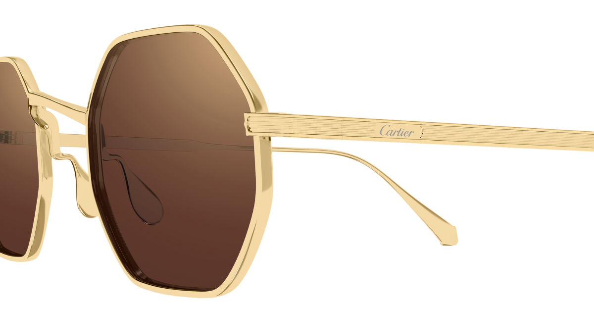 Cartier CT0627S | 002 Luxury sunglasses in gold with brown lenses