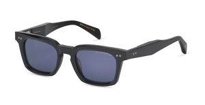 dita monolix black eckige sonnenbrille in schwarz mit blauen gläsern