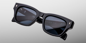jacques marie mage dealan53 lacquer eckige sonnenbrille in blau mit blauen gläsern