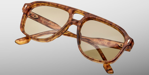 jacques marie mage leonard camel eckige sonnenbrille in havana mi leicht bronzefarbenen gläsern