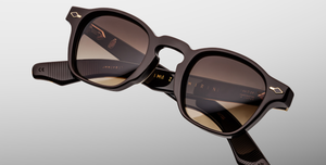 jacques marie mage zephirin ganache eckige sonnenbrille in braun braunen verlaufsgläser