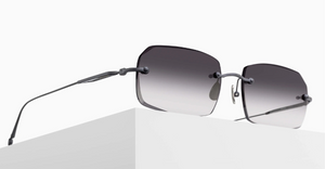Matsuda M 5004 matte black, eckige Sonnenbrille in matt schwarz mit grauen verlaufsgläsern