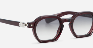 sato antales rc/p-1 eckige sonnenbrille in bordeaux mit grauen verlaufsgläsern