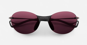 district vision mami vantage t black ovale randlose sportsonnenbrille in schwarz mit dunklen rose gläsern