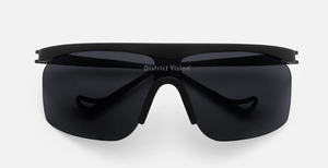 district vision konoha black sportsonnenbrille in schwarz mit grauen gläsern