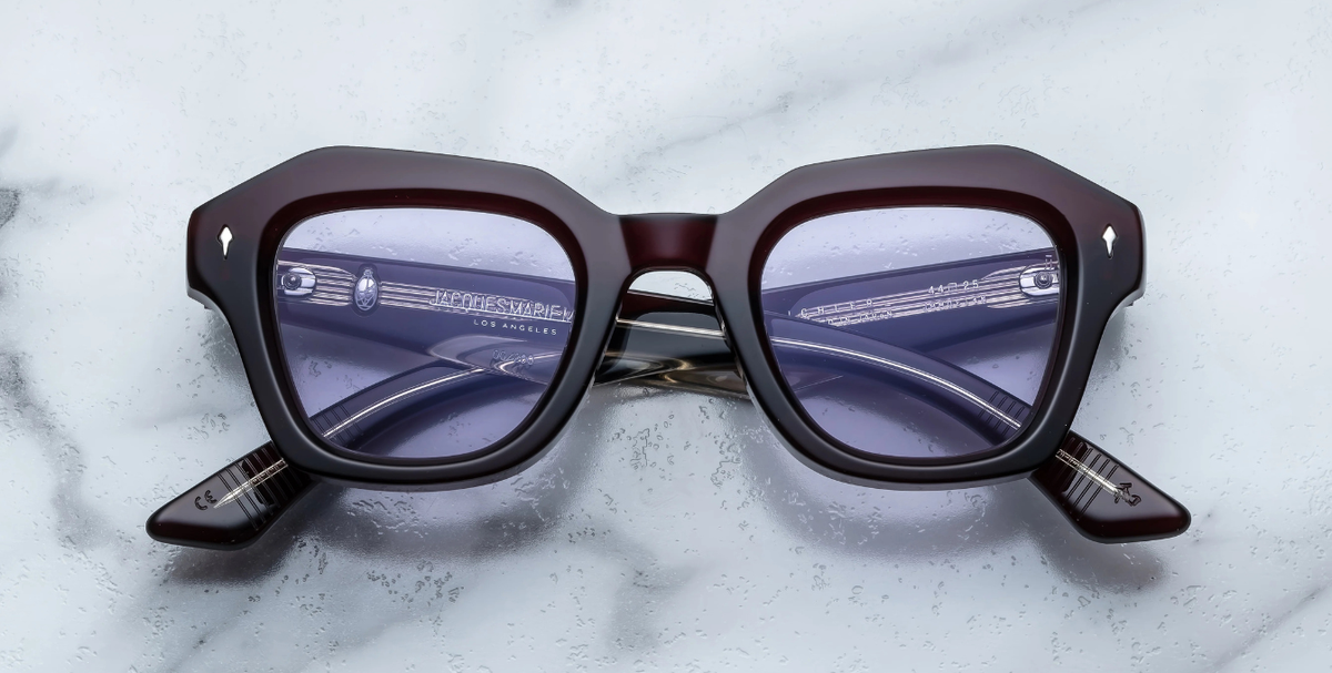 JMM Eichler Cherry - luxury Sunglasses in Red with purple Lenses