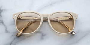 jacques marie mage kay sun suede aviator sonnenbrille aus matt gelben acetat mit gelben gläsern