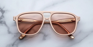 jacques marie mage leonard dust suede aviator sonnenbrille in matt orange mit orangenen gläsern
