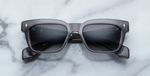 jacques marie mage molino prime eckige sonnebrille in grau mit grauen gläsern