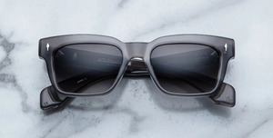 jacques marie mage molino prime eckige sonnebrille in grau mit grauen gläsern